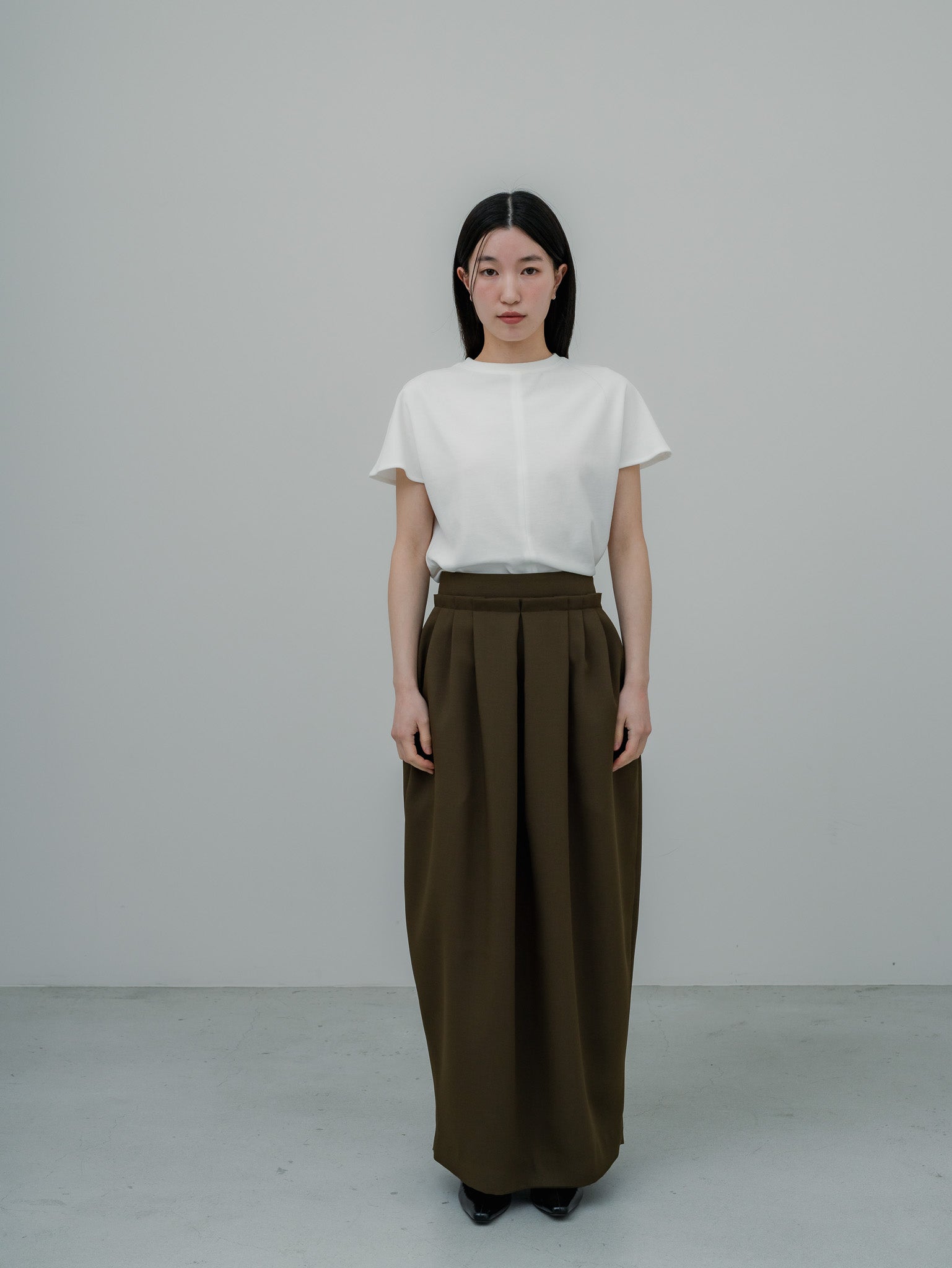 【PRE ORDER】EASY DRAPE SKIRT/Olive