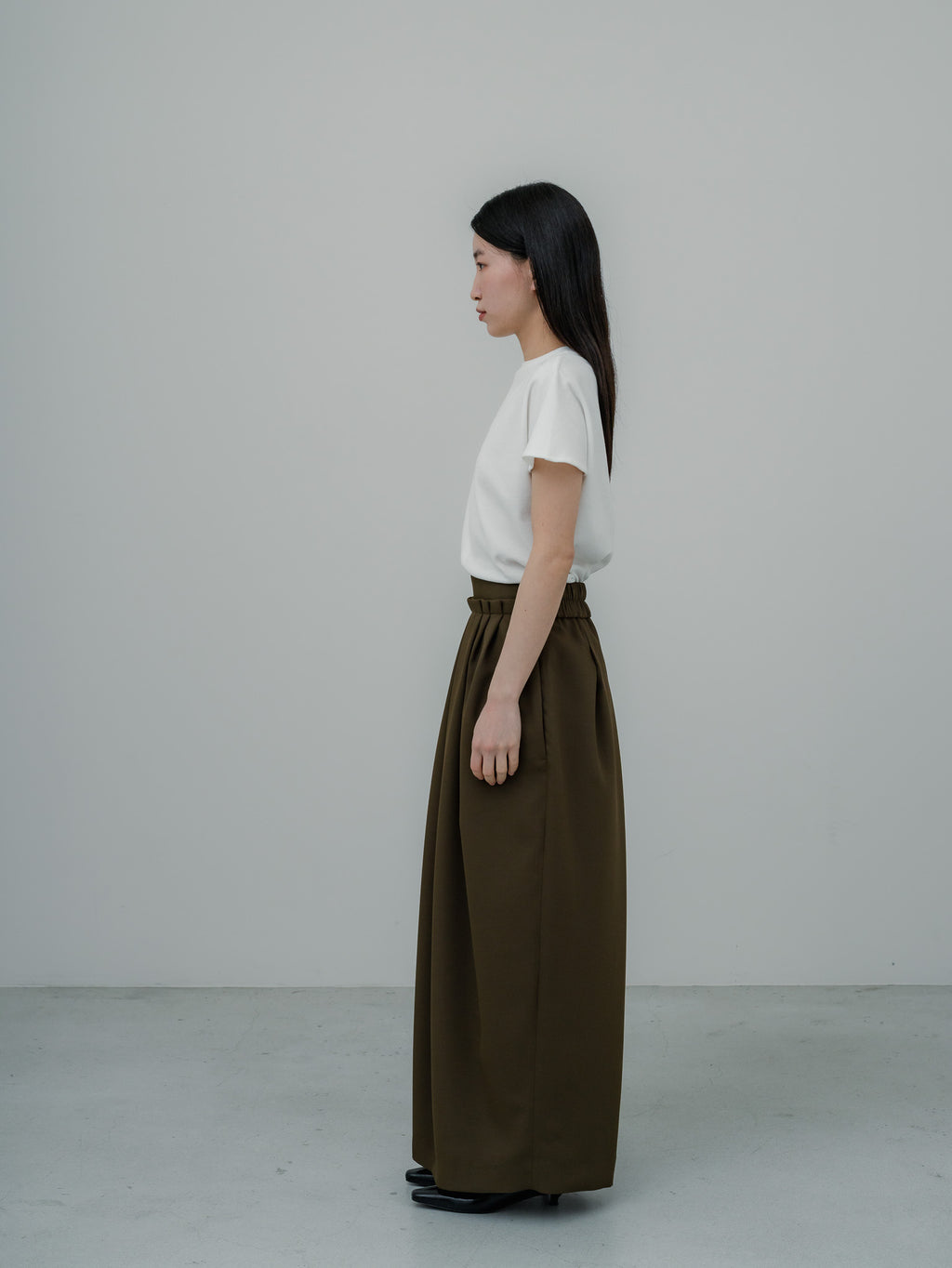 【PRE ORDER】EASY DRAPE SKIRT/Olive