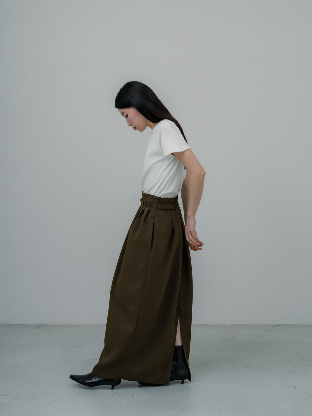 【PRE ORDER】EASY DRAPE SKIRT/Olive