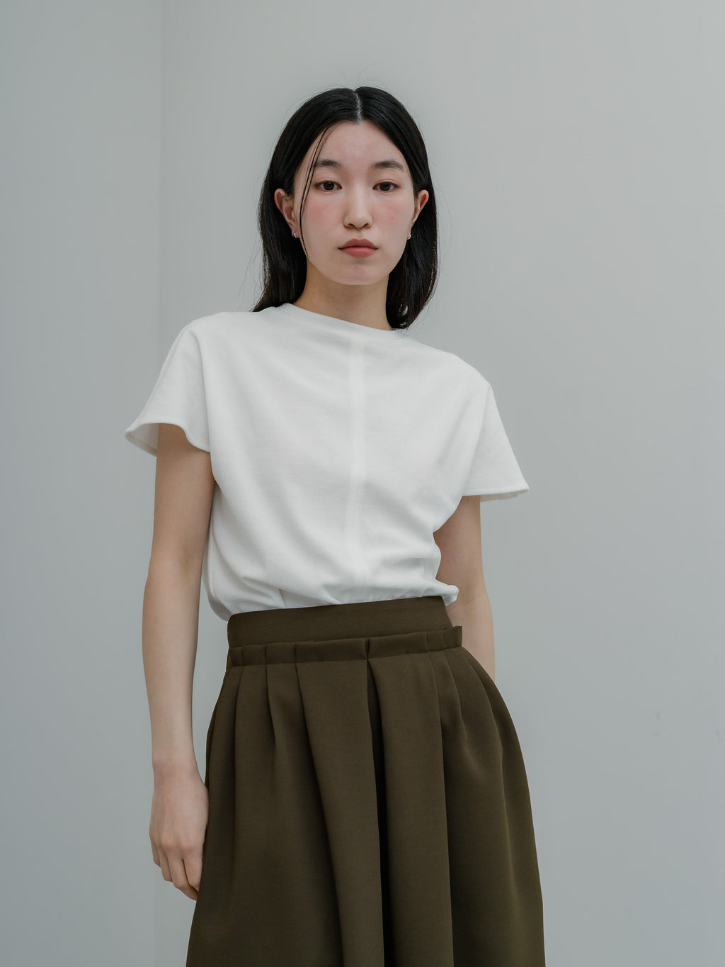 【PRE ORDER】EASY DRAPE SKIRT/Olive