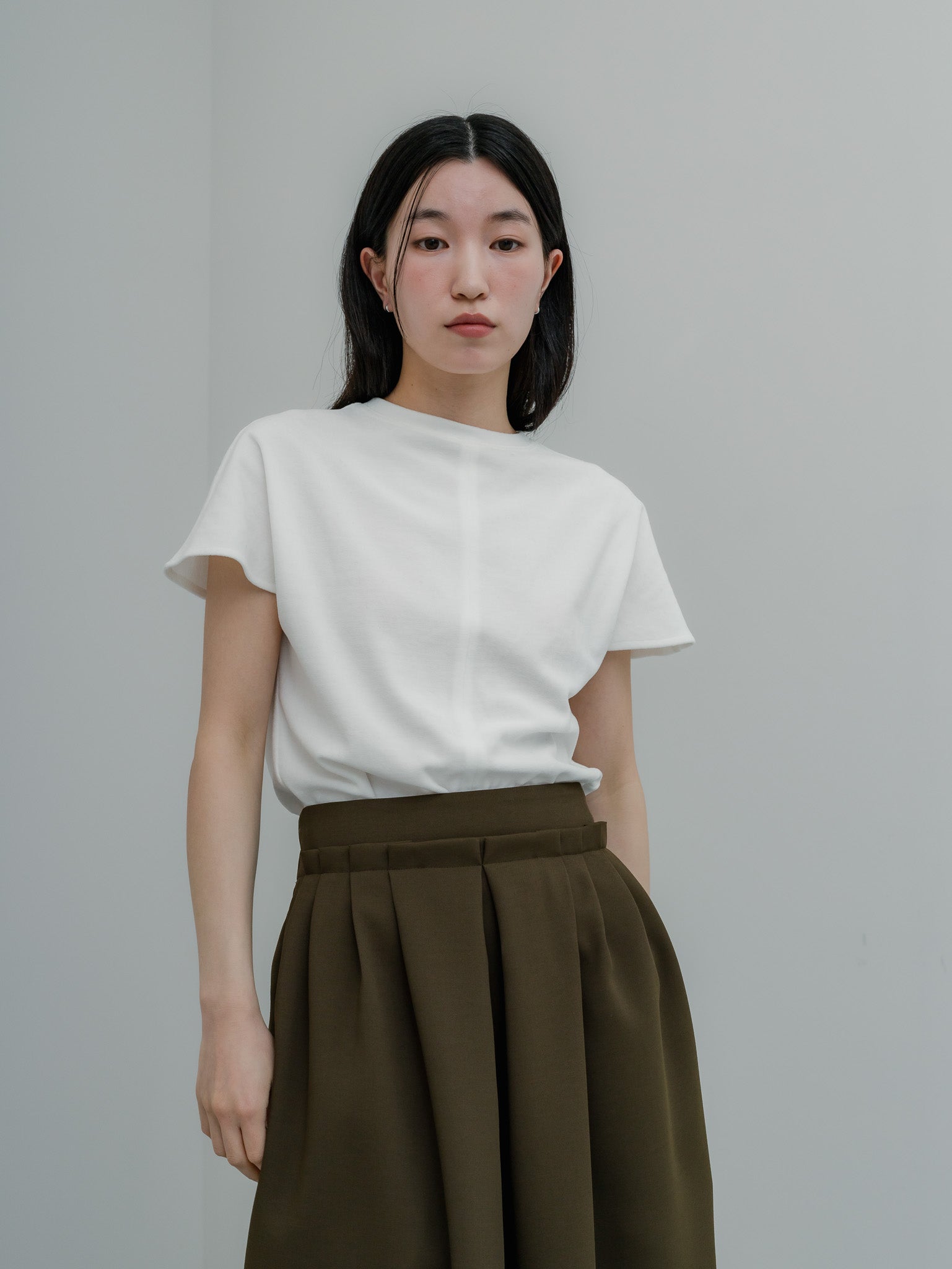 【PRE ORDER】EASY DRAPE SKIRT/Olive