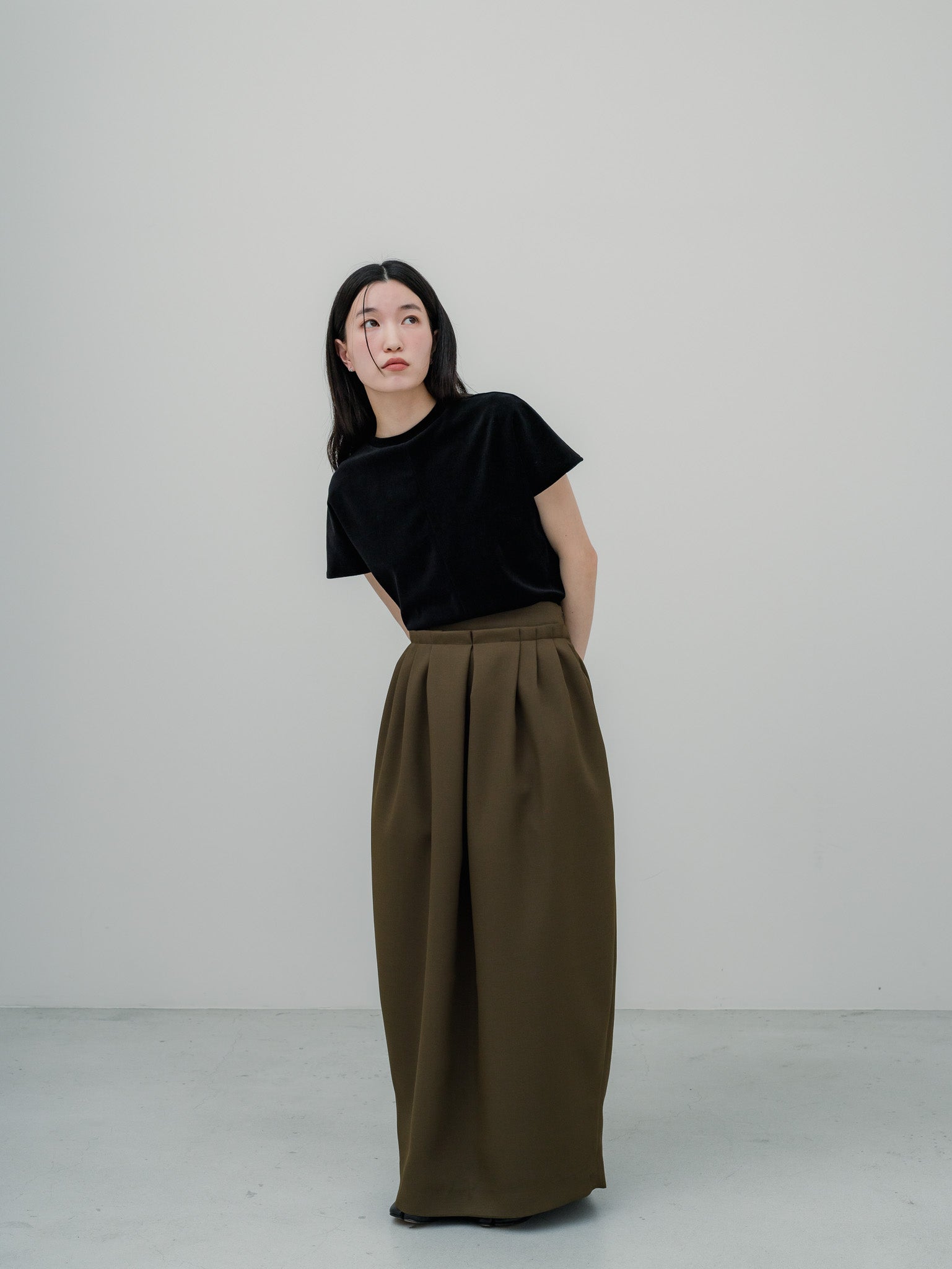 【PRE ORDER】EASY DRAPE SKIRT/Olive