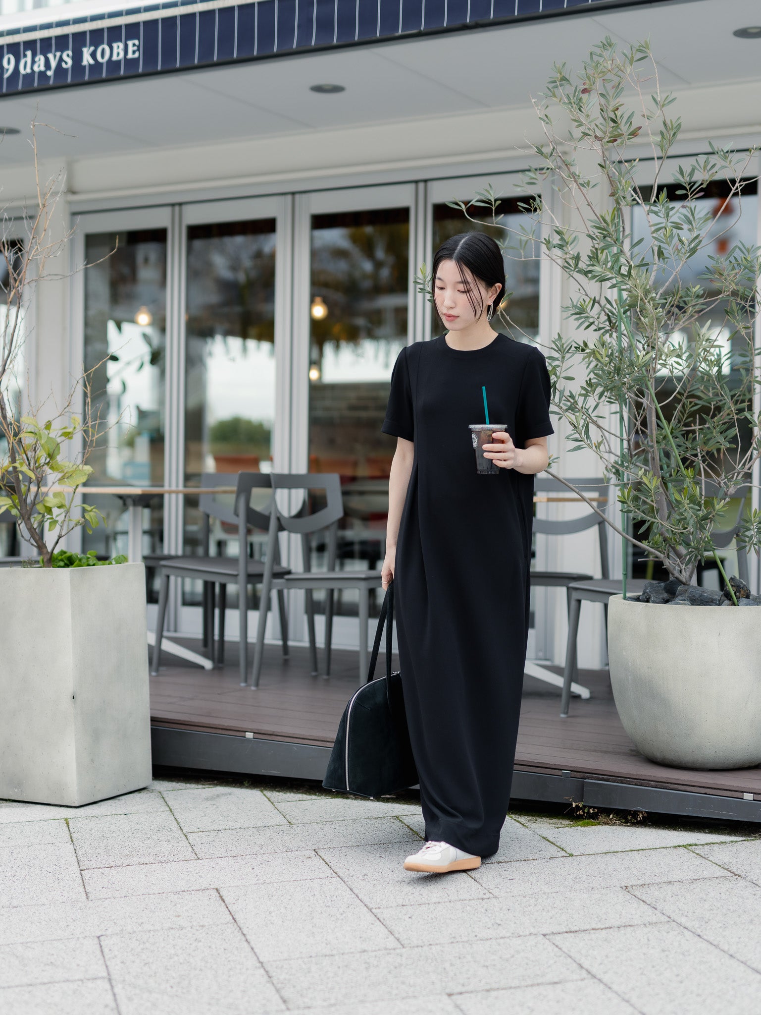 【PRE ORDER】SILKY TECH DRESS/Black