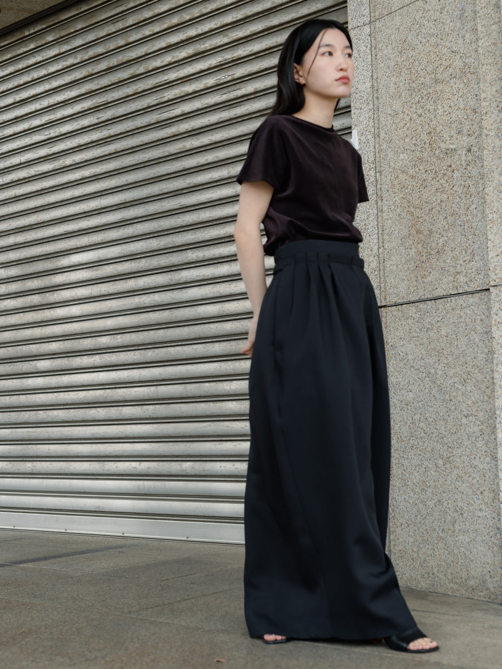 【PRE ORDER】EASY DRAPE SKIRT/Black