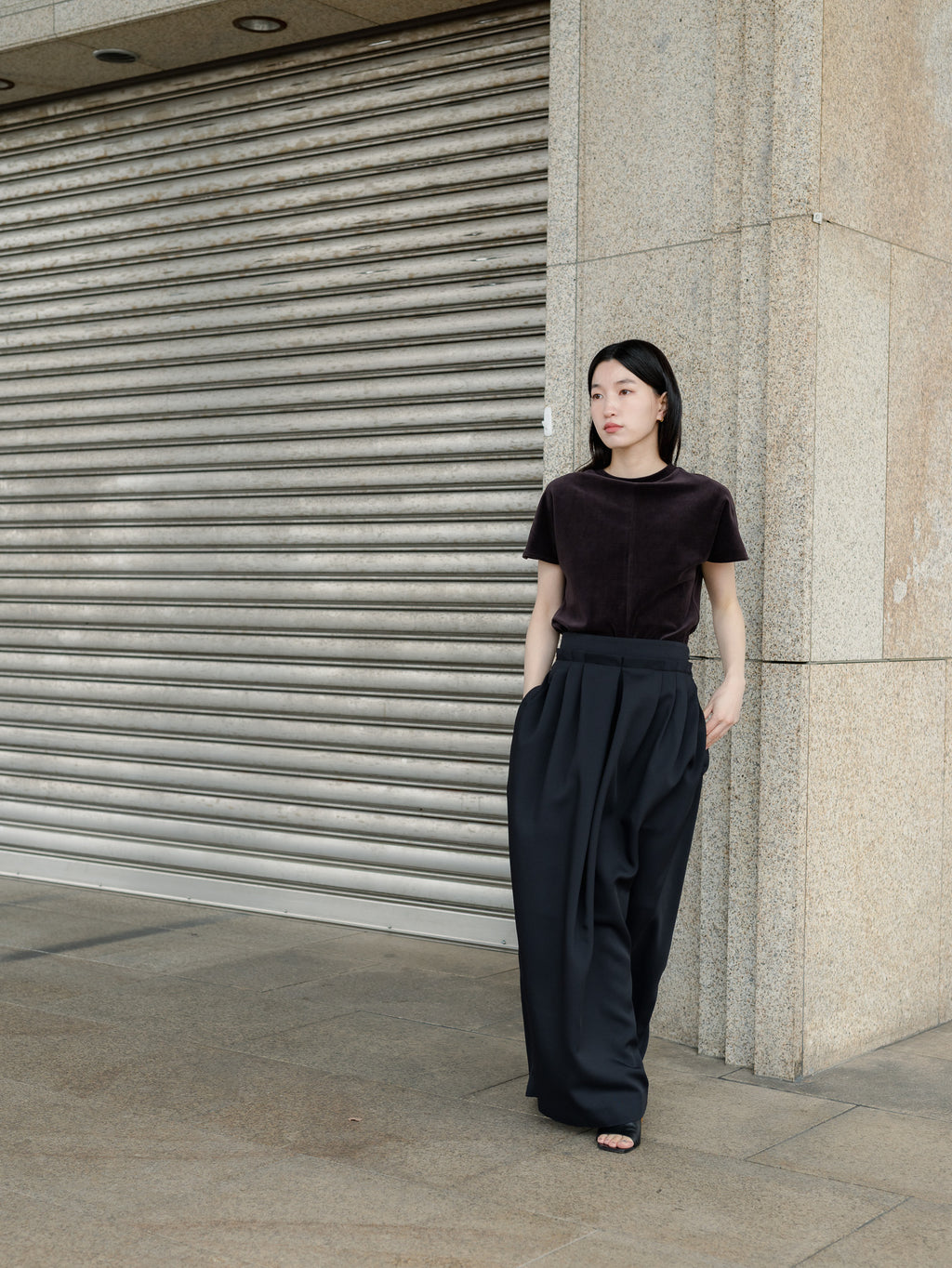 【PRE ORDER】EASY DRAPE SKIRT/Black