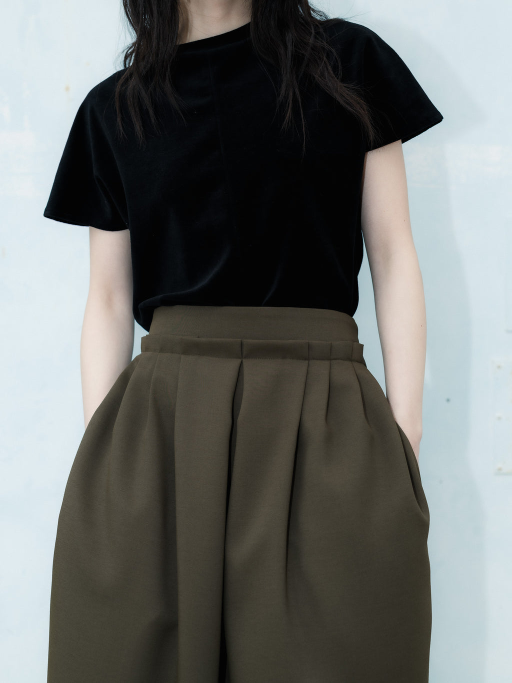【PRE ORDER】EASY DRAPE SKIRT/Olive