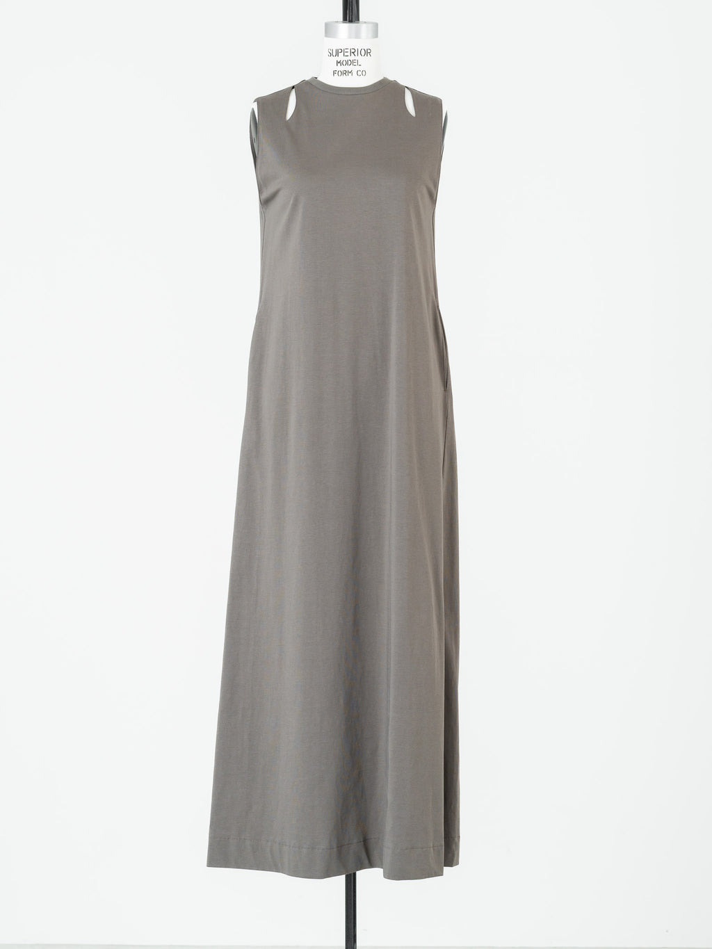 CUT OUT DRESS / mocha greige