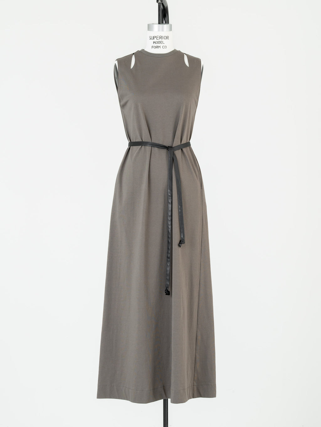 CUT OUT DRESS / mocha greige