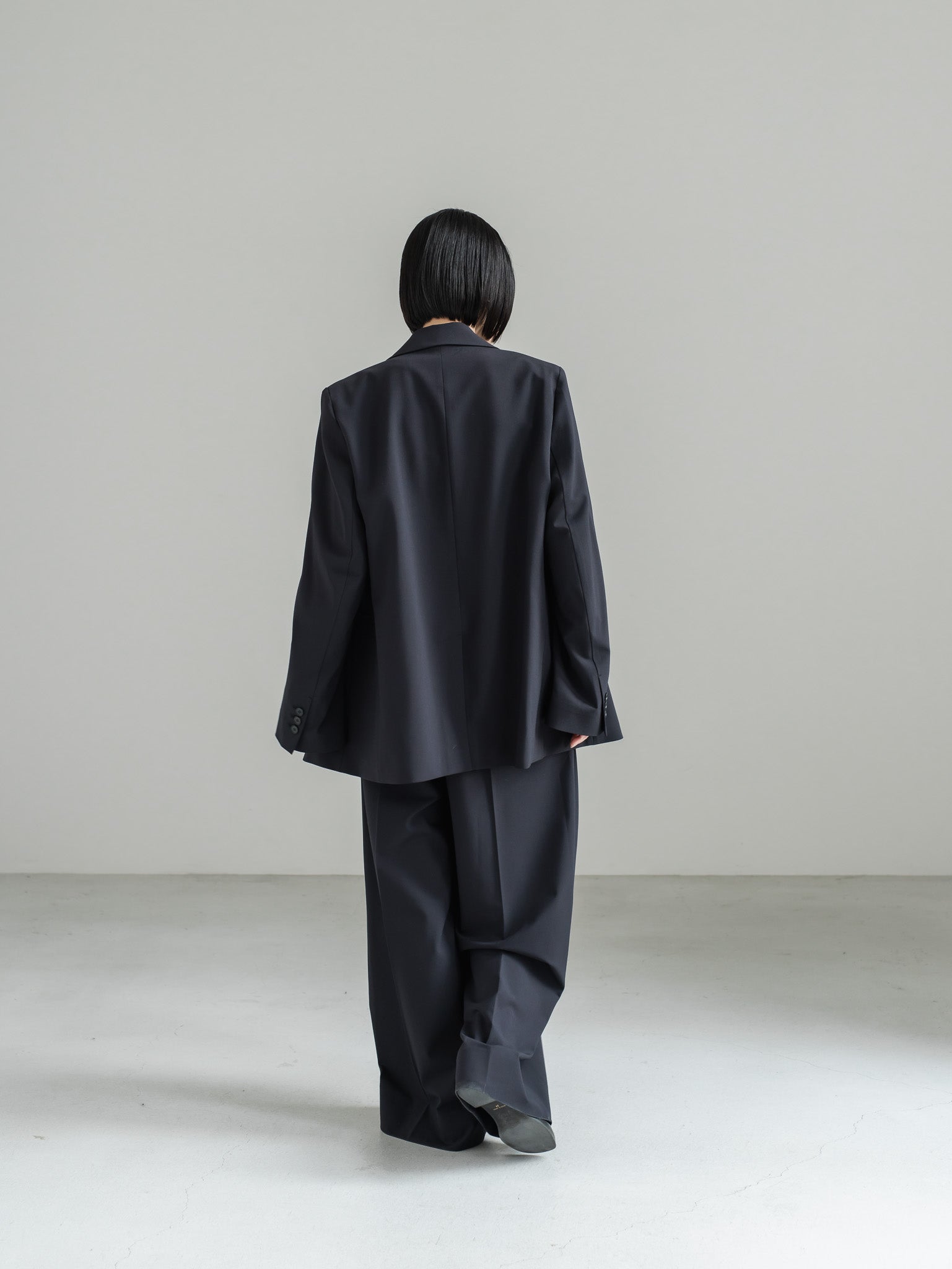 【PRE ORDER】FOLD HIGH PANTS - NAVY