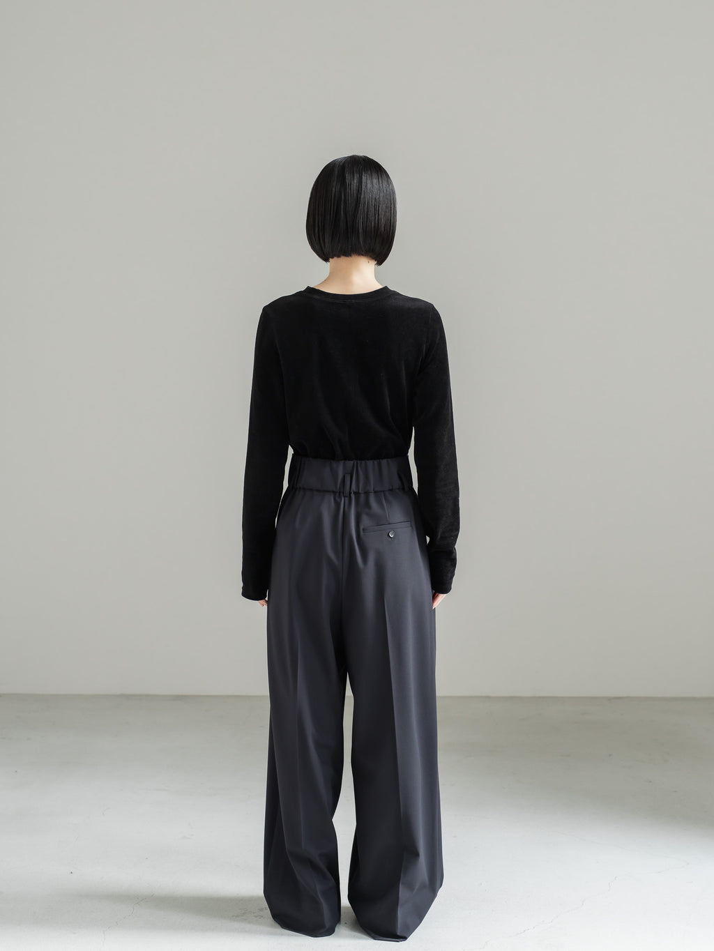 【PRE ORDER】FOLD HIGH PANTS - NAVY
