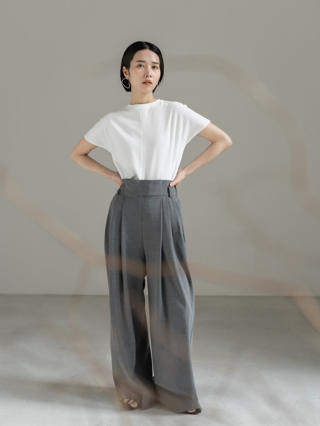 【PRE ORDER】FOLD HIGH PANTS - GRAY