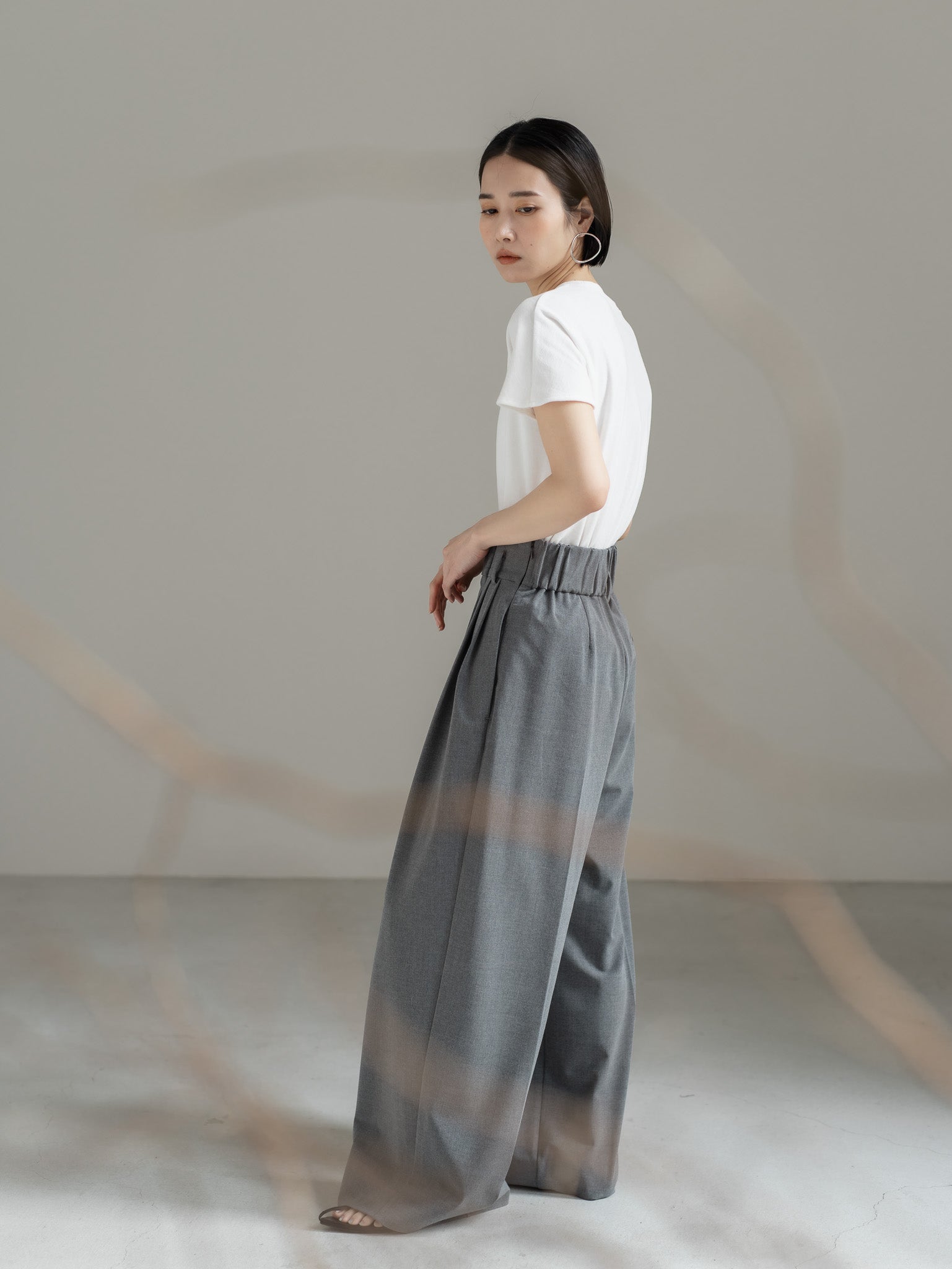 【PRE ORDER】FOLD HIGH PANTS - GRAY