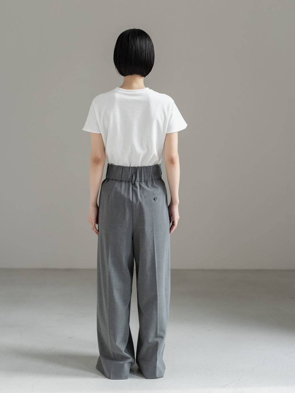 【PRE ORDER】FOLD HIGH PANTS - GRAY