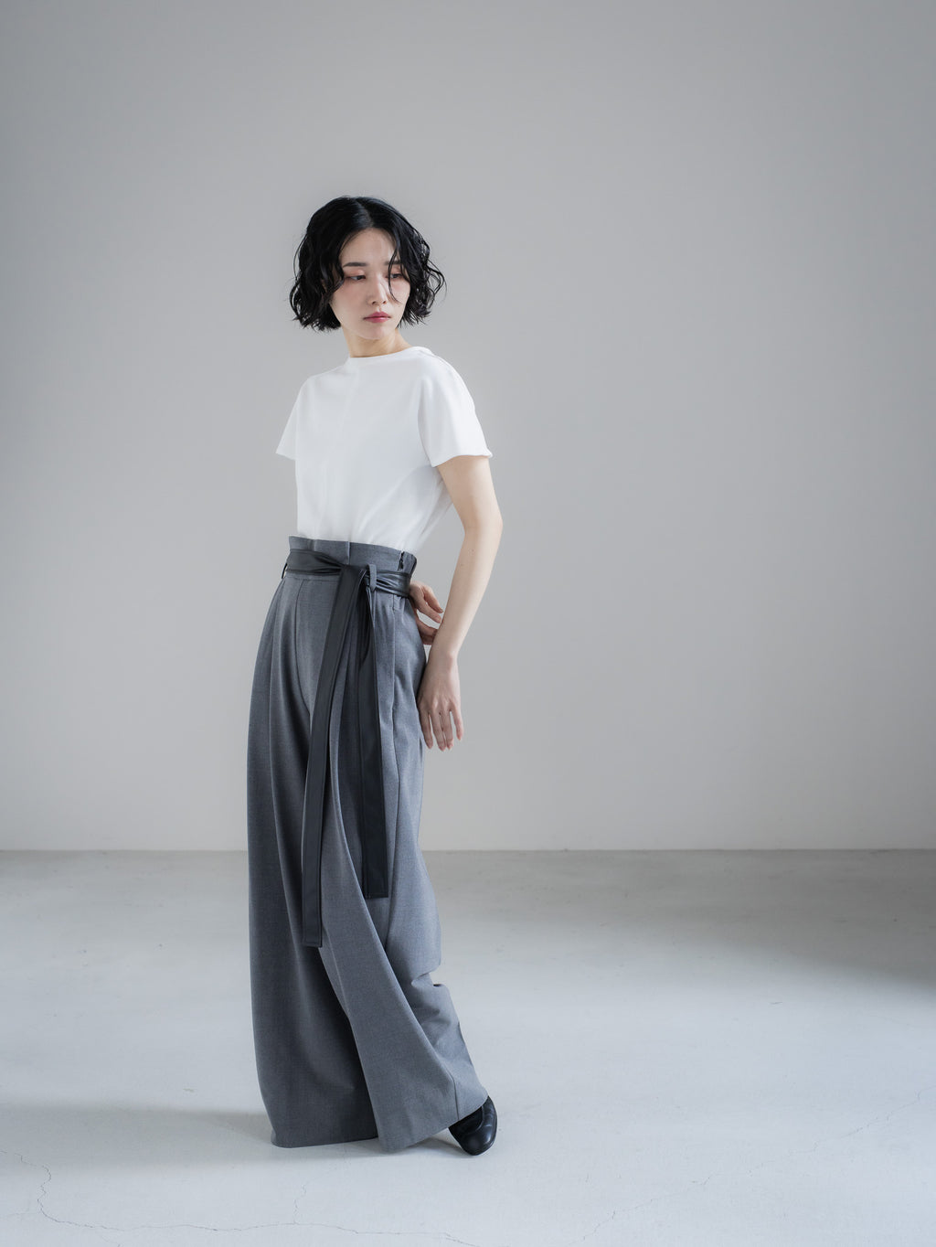 【PRE ORDER】FOLD HIGH PANTS - GRAY