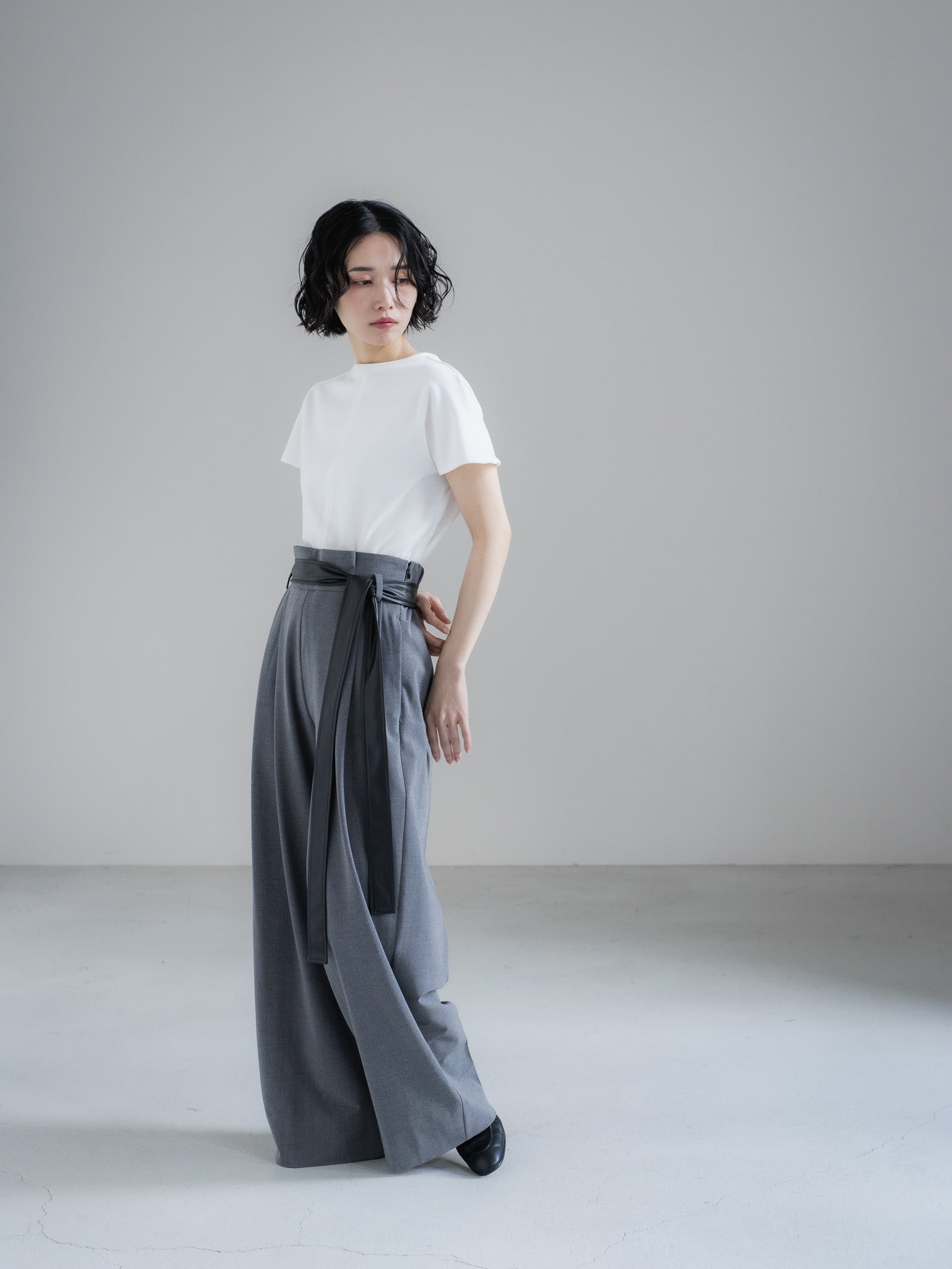 【PRE ORDER】FOLD HIGH PANTS - GRAY