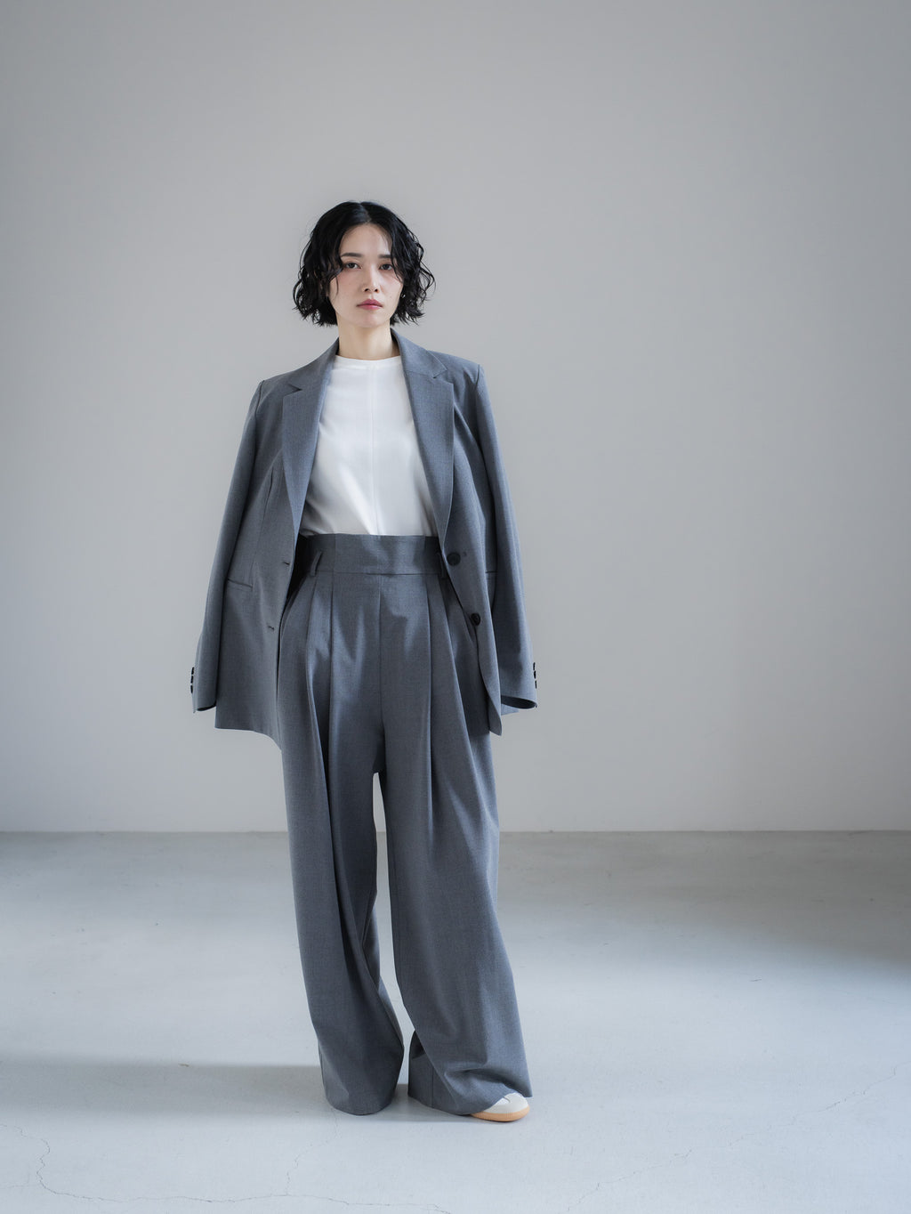 【PRE ORDER】FOLD HIGH PANTS - GRAY