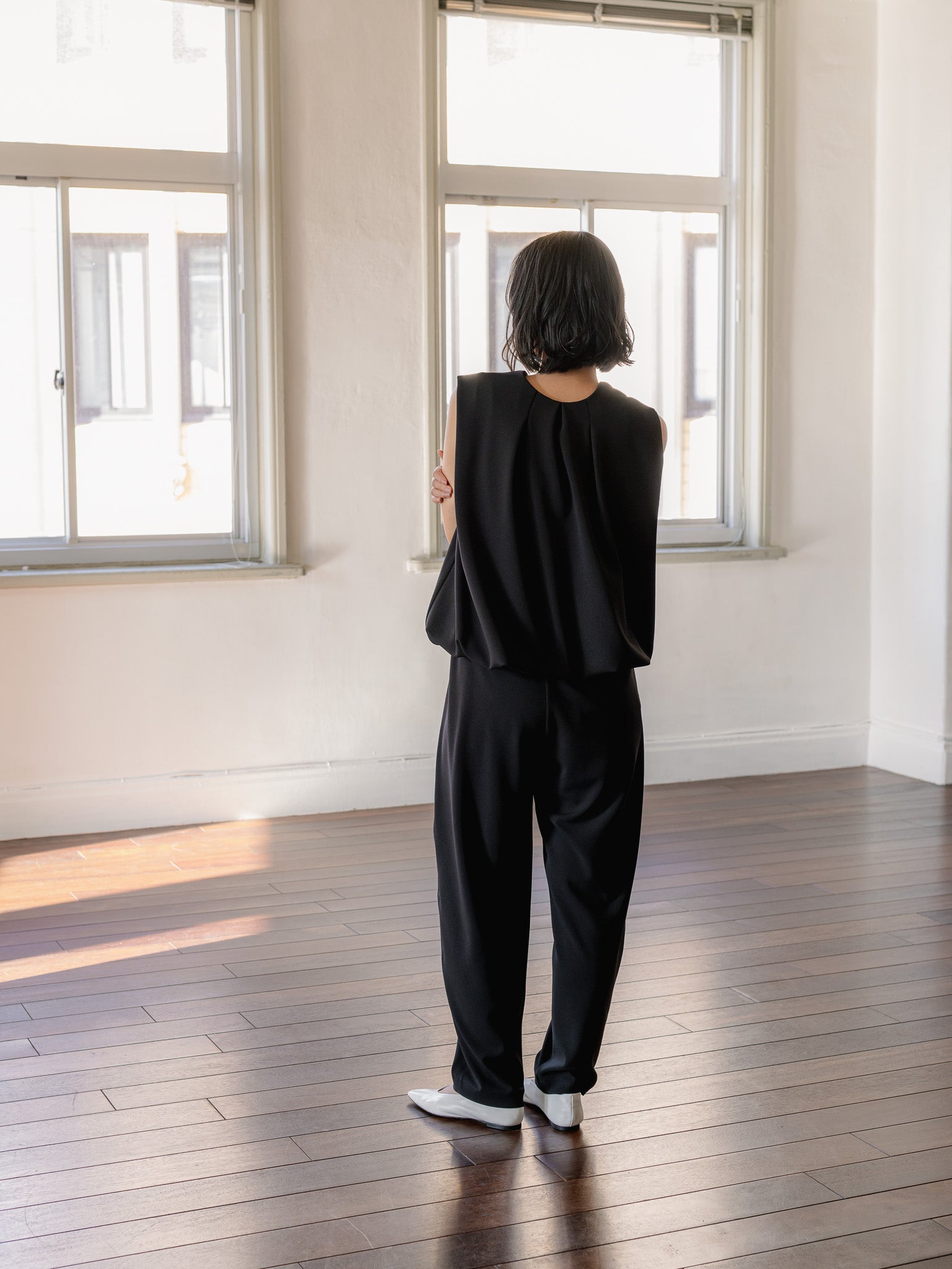 SILKY TECH TOP/Black