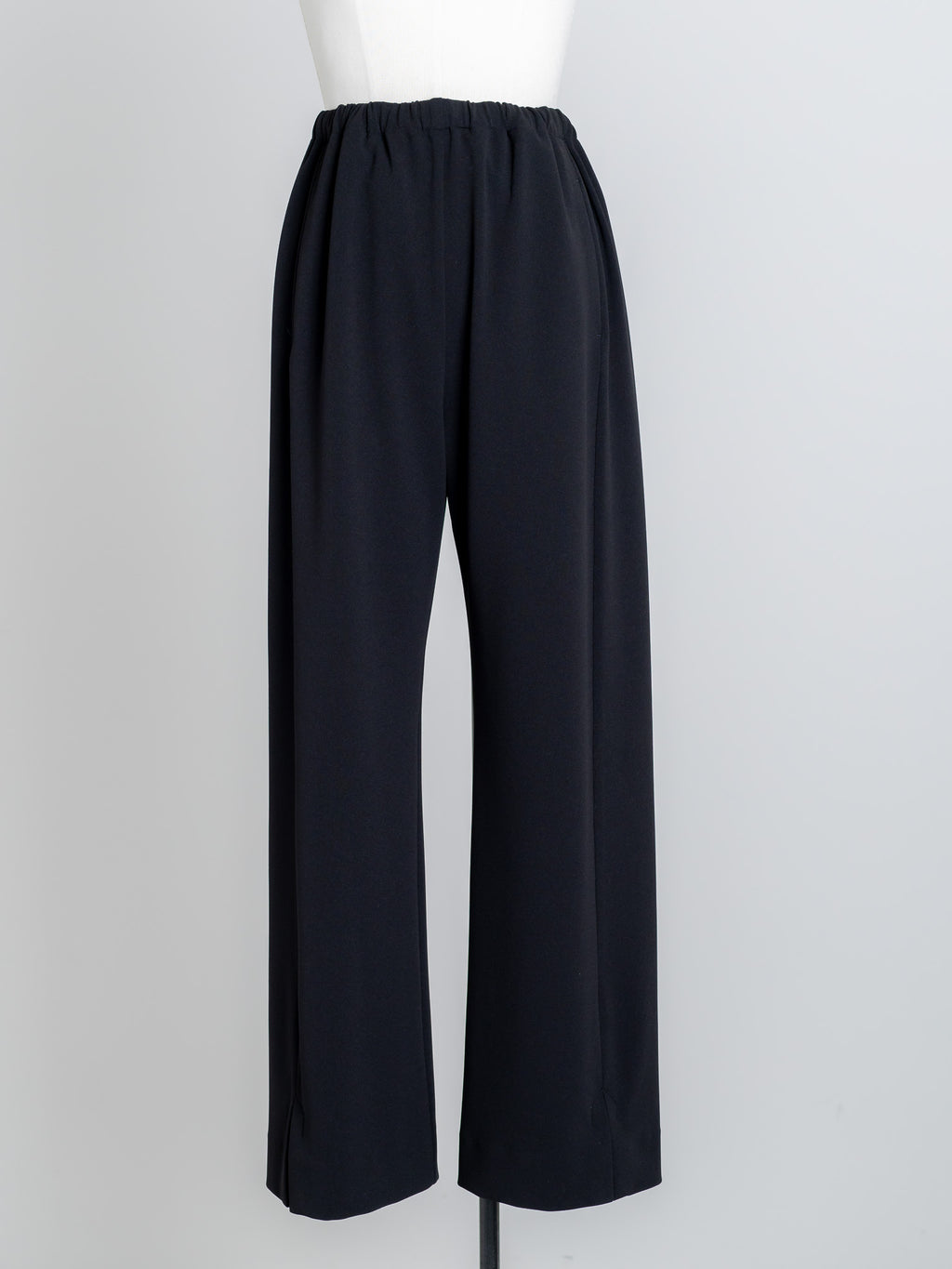 SILKY SLIT PANTS/Black
