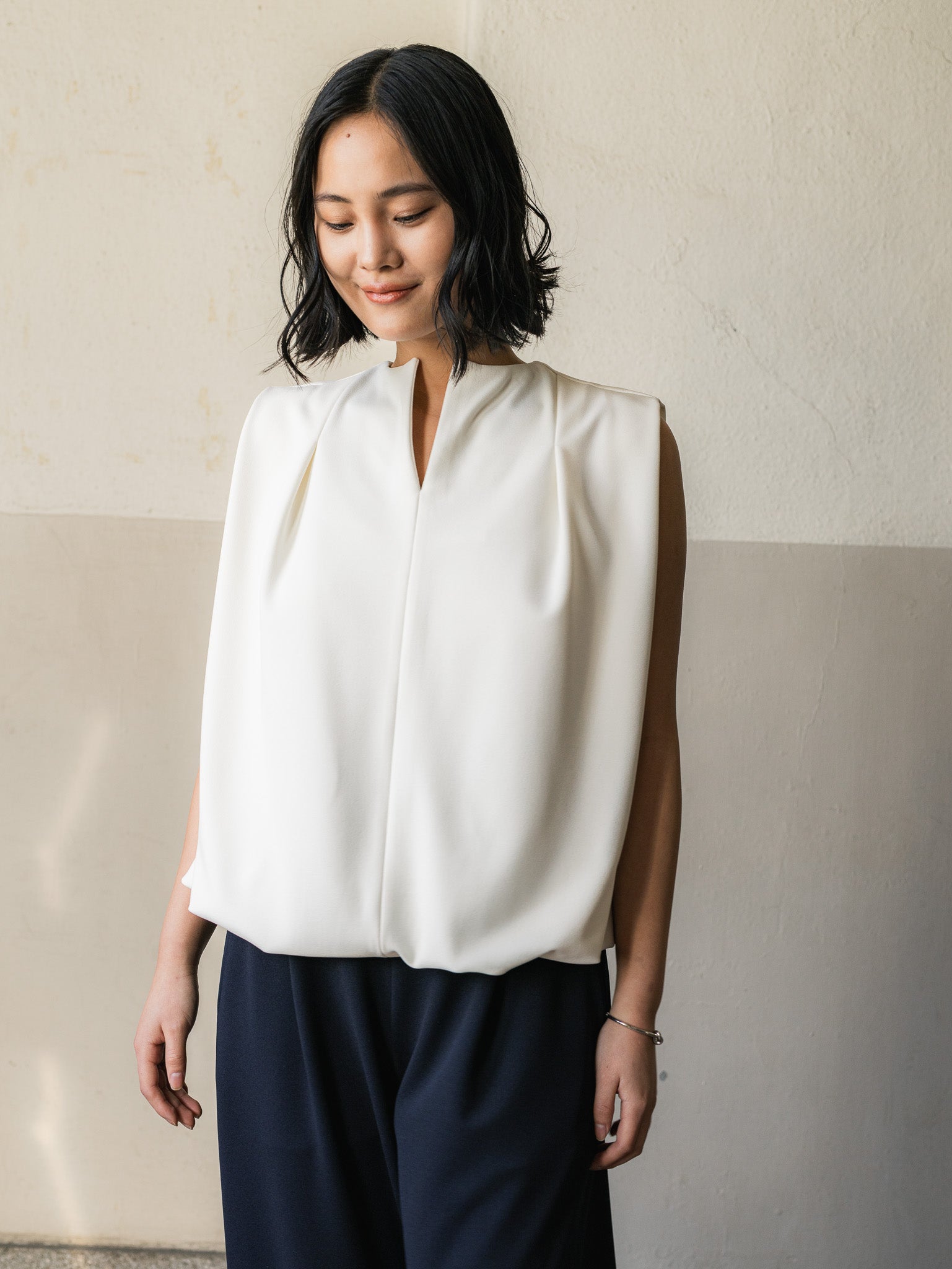 SILKY TECH TOP/White