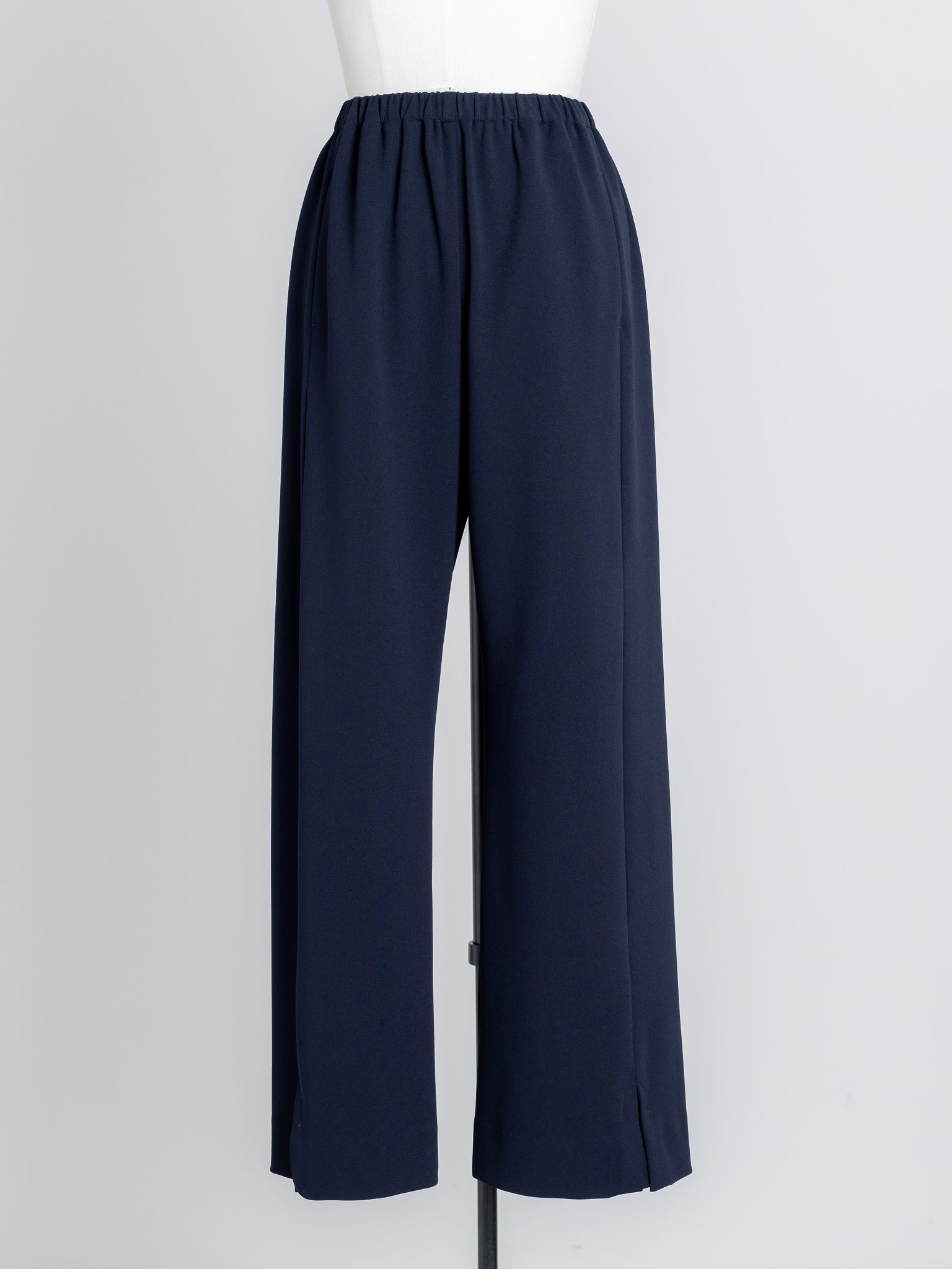 SILKY SLIT PANTS/Navy
