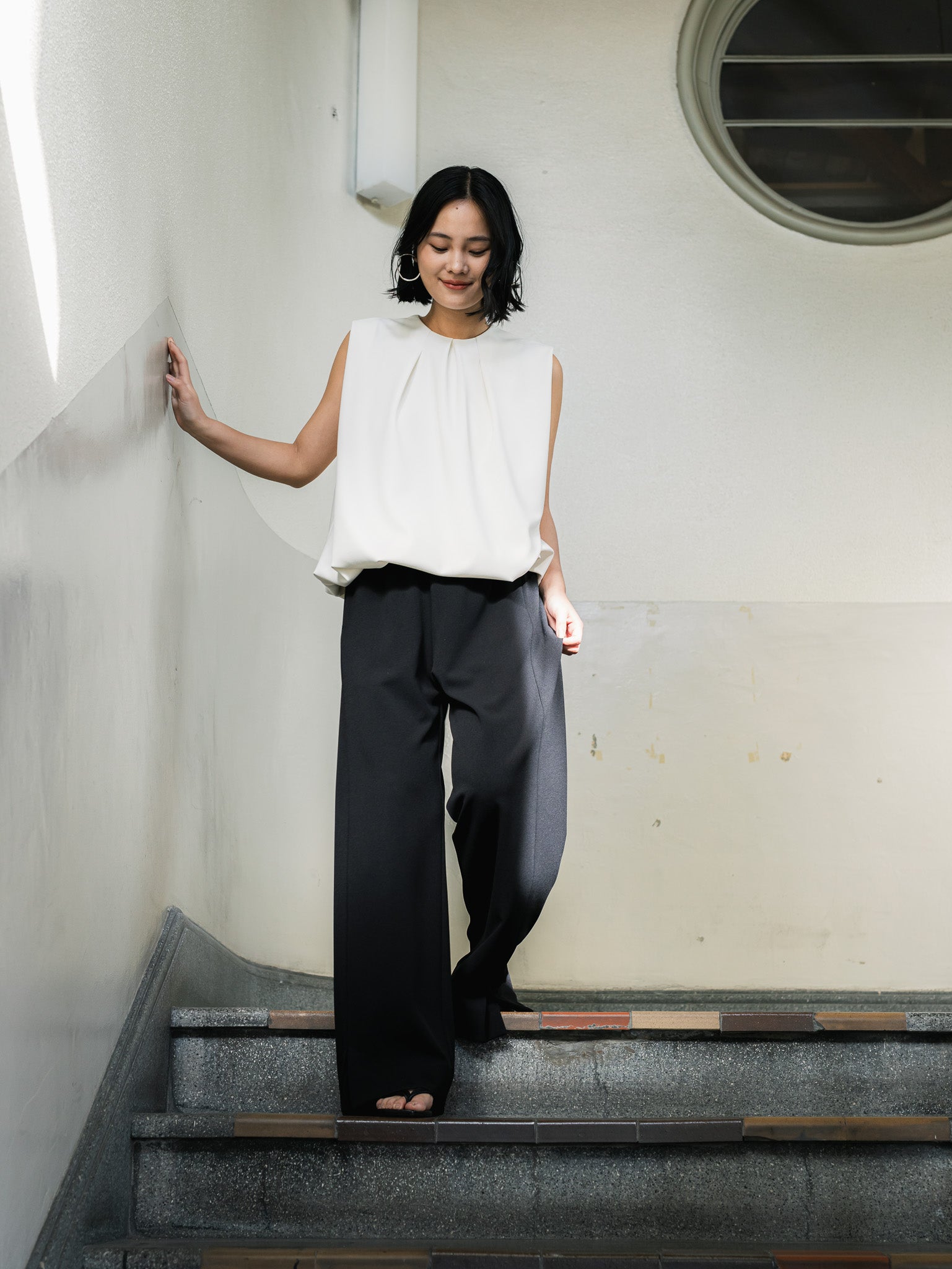 SILKY TECH TOP/White