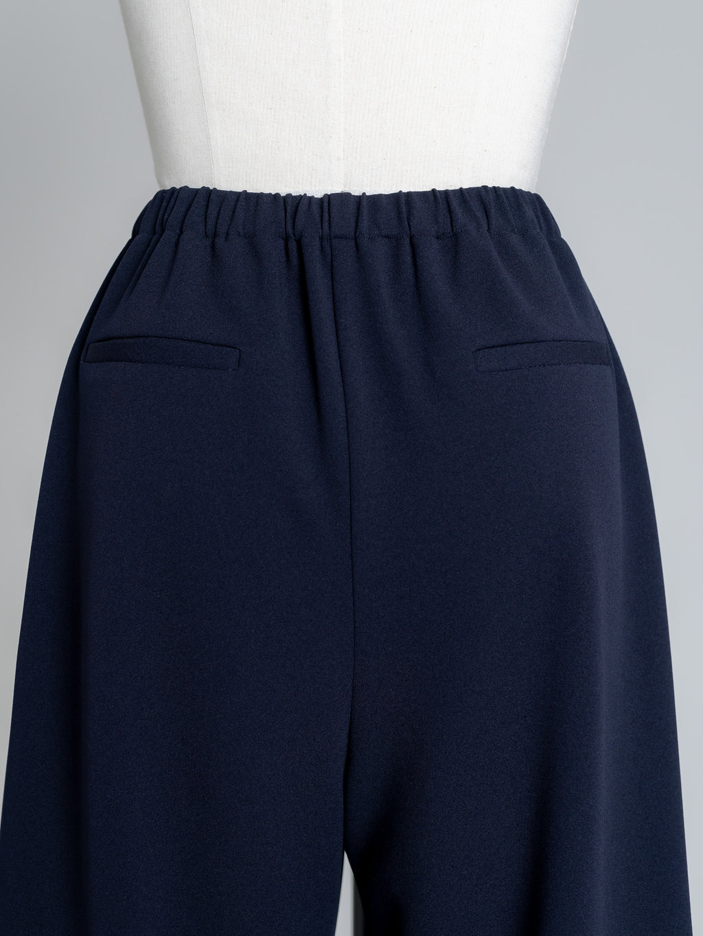 SILKY SLIT PANTS/Navy