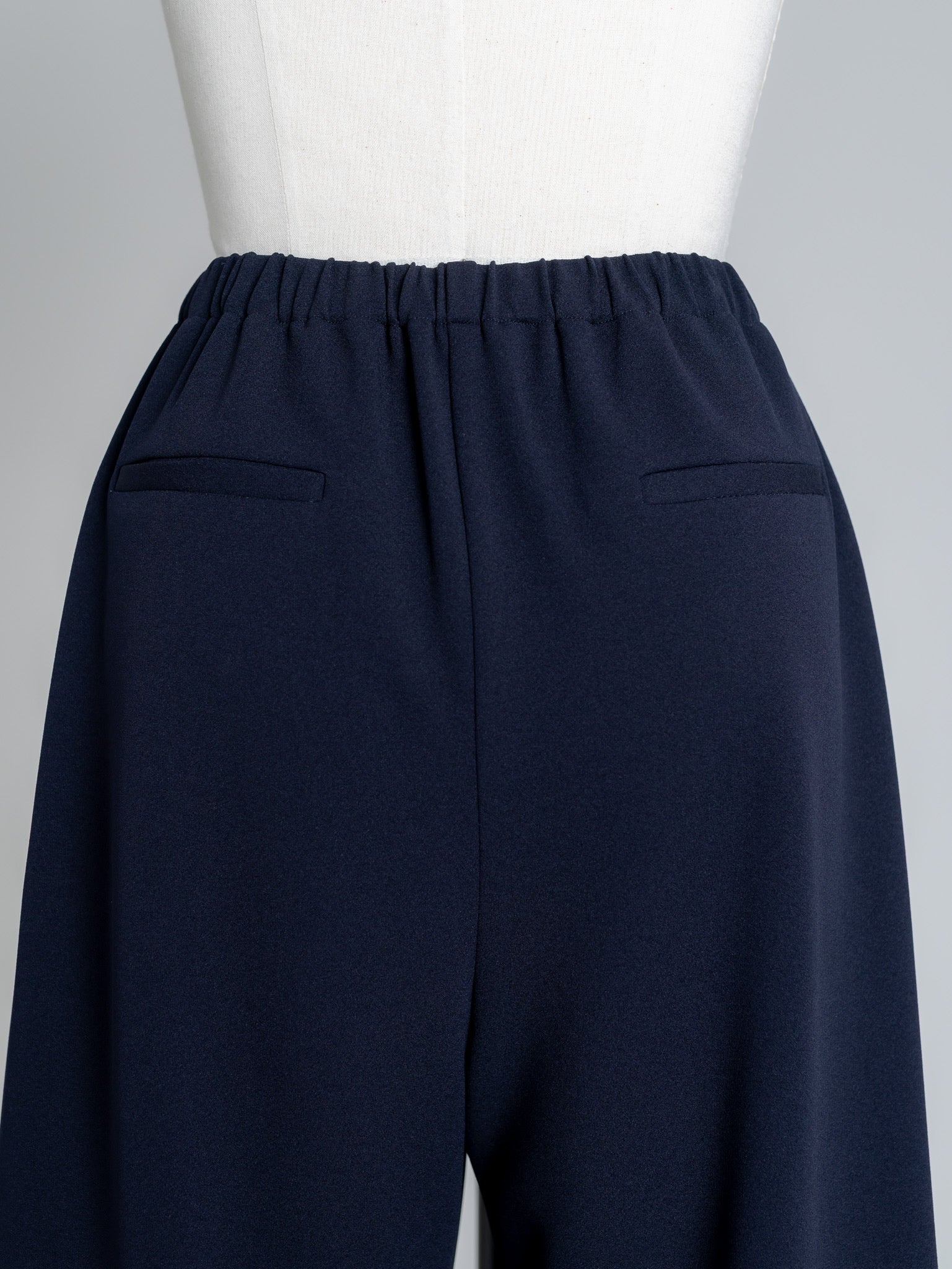 SILKY SLIT PANTS/Navy