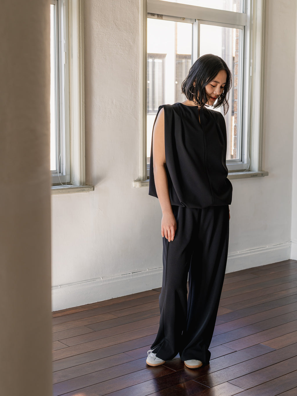 SILKY TECH TOP/Black