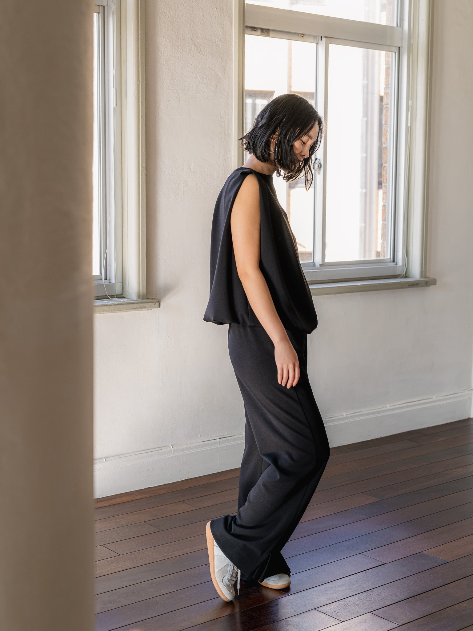 SILKY TECH TOP/Black