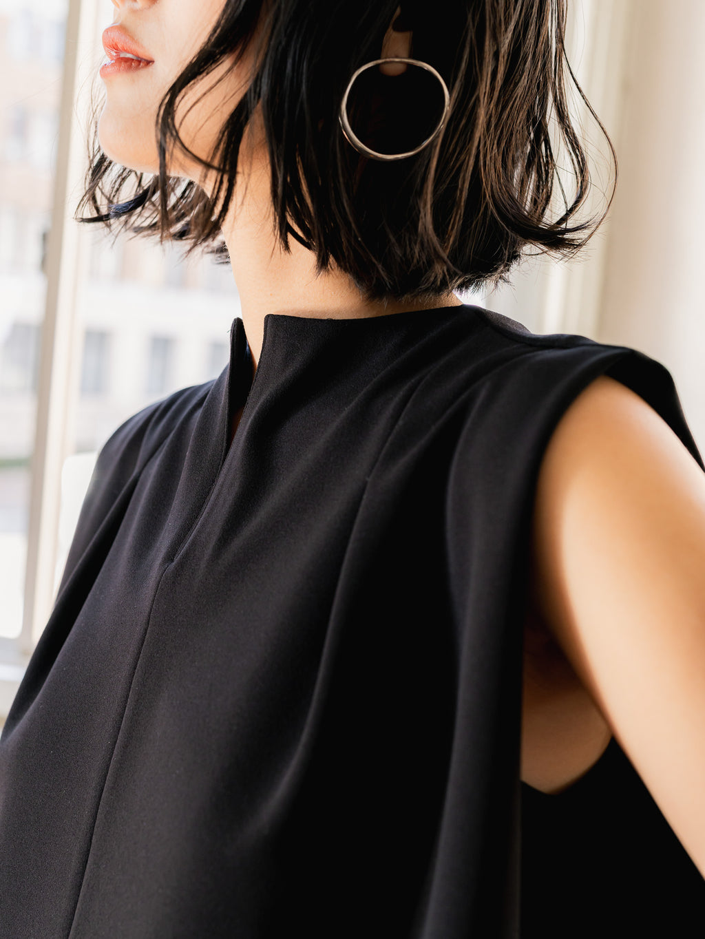 SILKY TECH TOP/Black