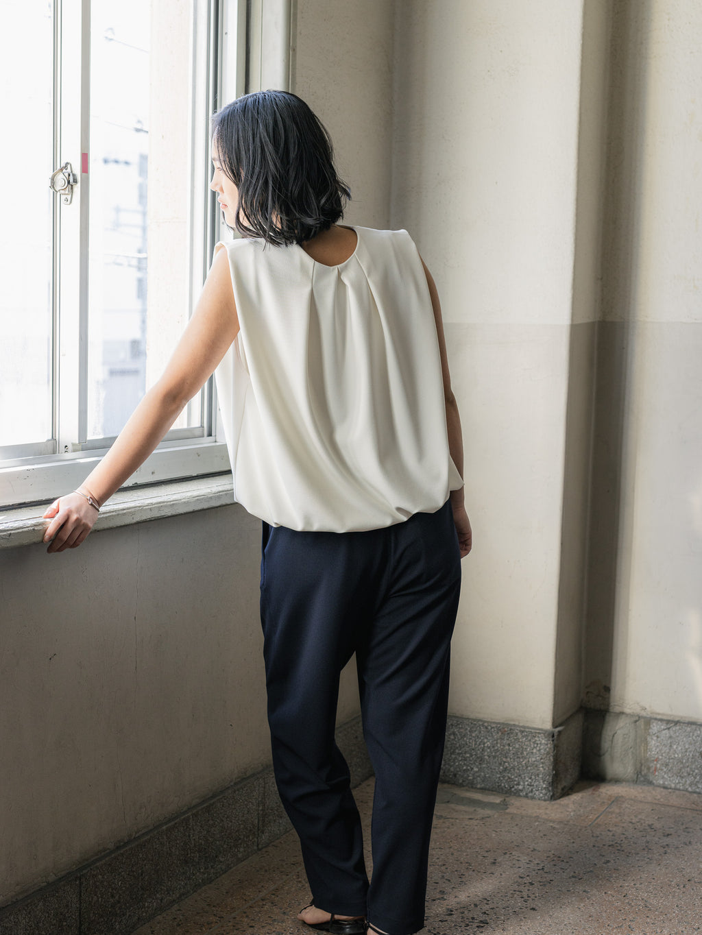 SILKY TECH TOP/White