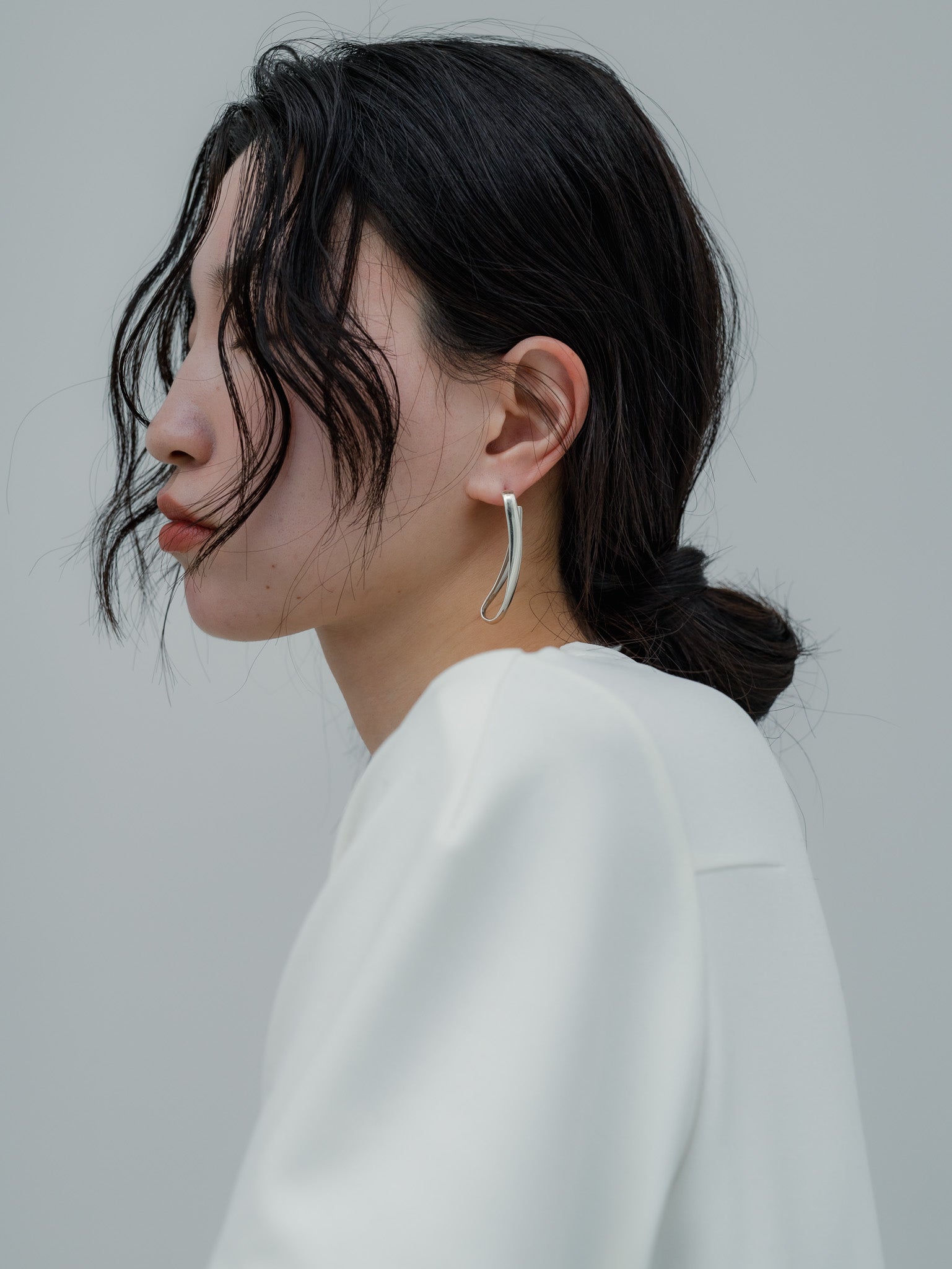 SILKY TECH DRESS/White
