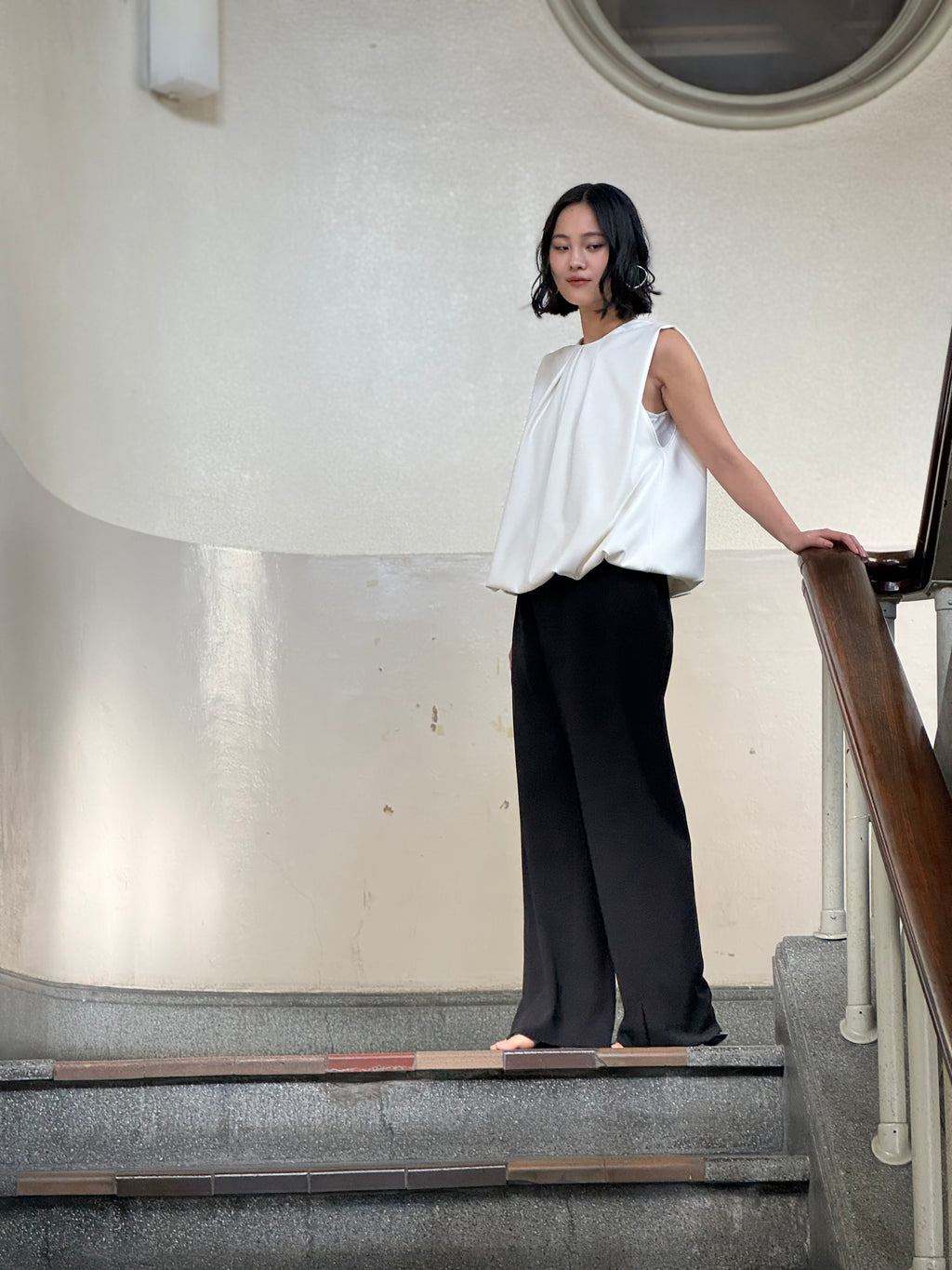 SILKY TECH TOP/White