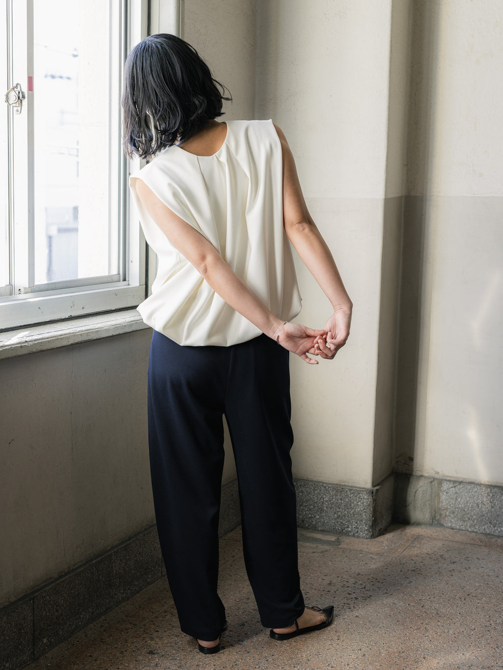SILKY TECH TOP/White