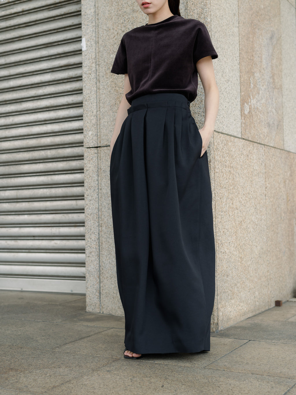 【PRE ORDER】EASY DRAPE SKIRT/Black