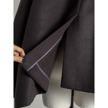 STAND HALF COAT / Gray