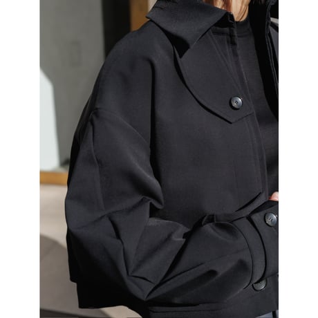 【PRE ORDER】JERSEY LIKE COAT/Black