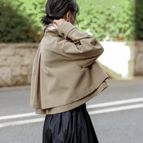 【PRE ORDER】JERSEY LIKE COAT/Camel