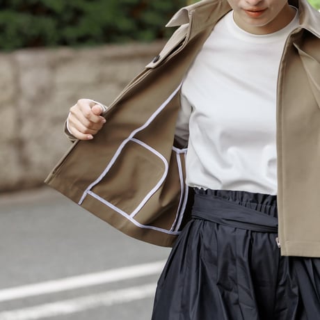 【PRE ORDER】JERSEY LIKE COAT/Camel