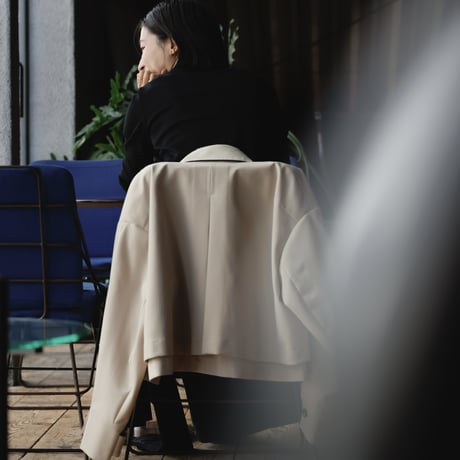 【PRE ORDER】JERSEY LIKE COAT/Beige