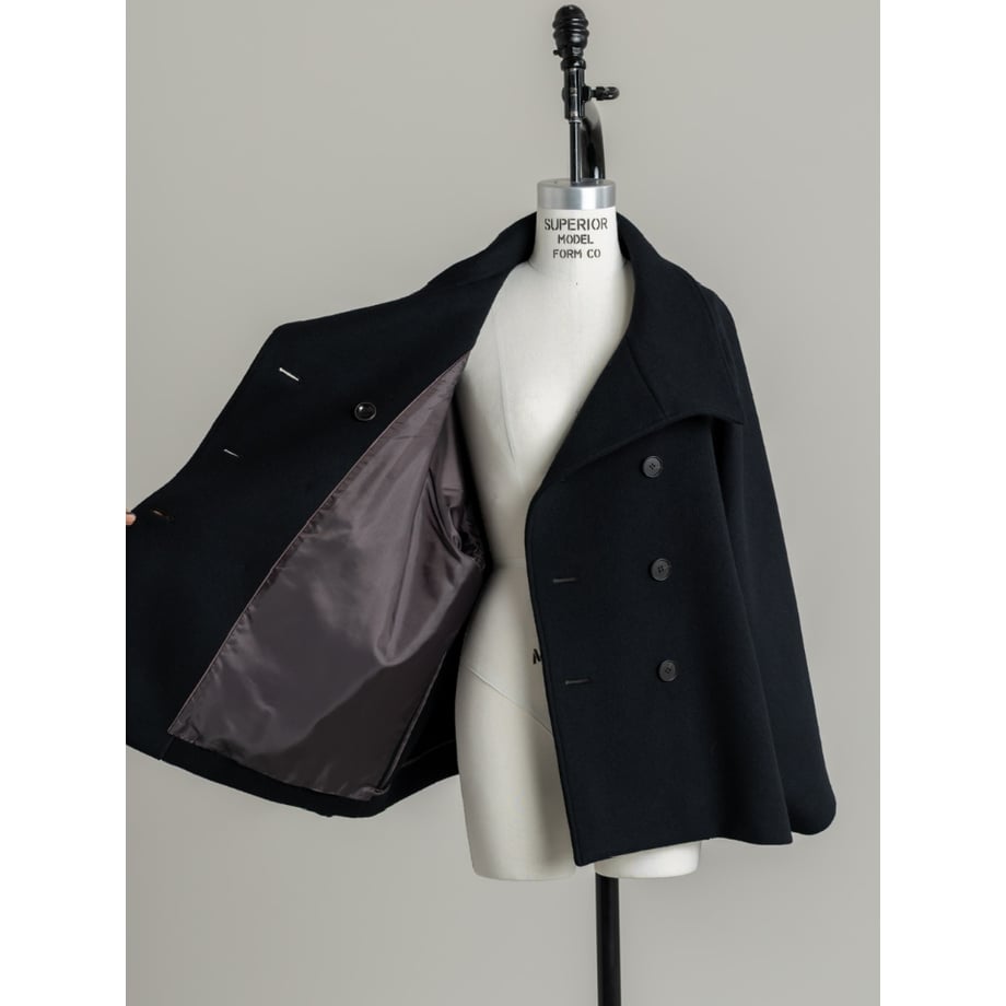 STAND HALF COAT/Black