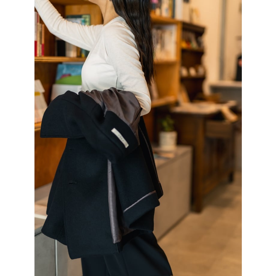 STAND HALF COAT/Black