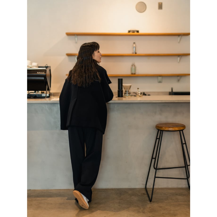 STAND HALF COAT/Black