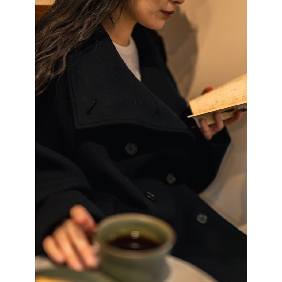 STAND HALF COAT/Black