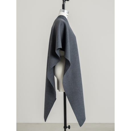 KNIT WIDE STOLE/Gray