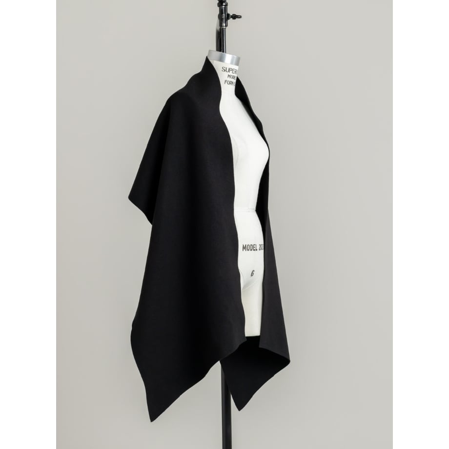KNIT WIDE STOLE/Black