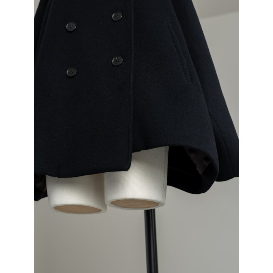 STAND HALF COAT/Black
