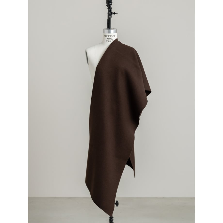 KNIT WIDE STOLE/Brown
