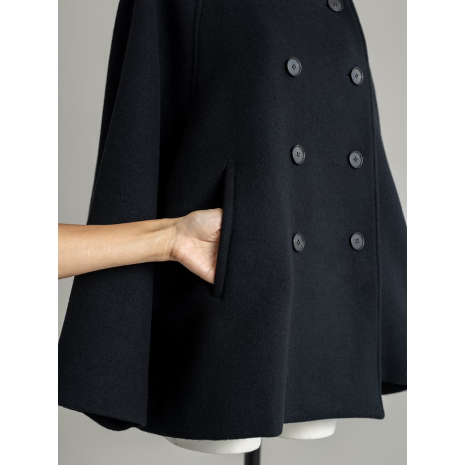 STAND HALF COAT/Black