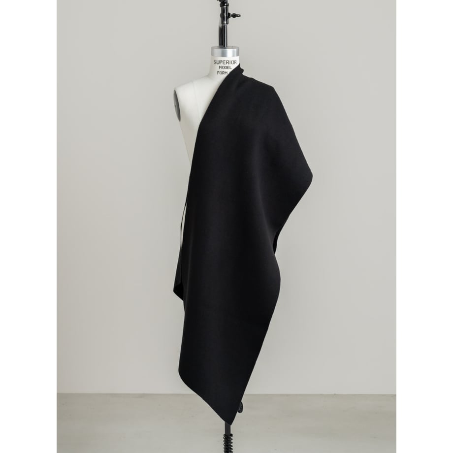 KNIT WIDE STOLE/Black